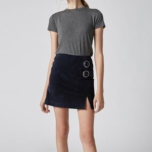 (NWOT) Blank NYC • Navy Leather Skirt